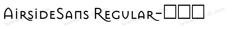 AirsideSans Regular字体转换